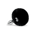 FURRY TALES BLACK BUNNY TAIL METAL BUTT PLUG
