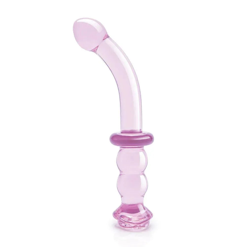Glaze Glass Rosebud G-Spot Dildo - Rapture Works