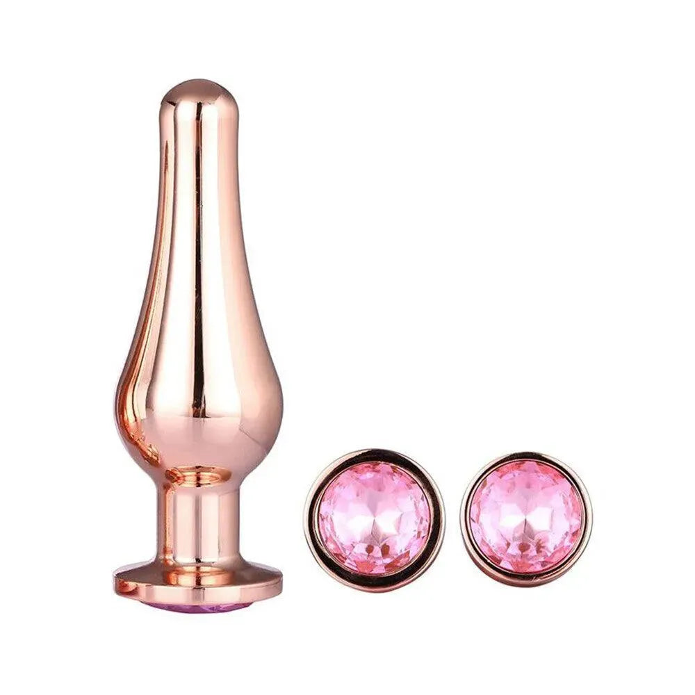 Gleaming Butt Plug Set Rose Gold - Rapture Works