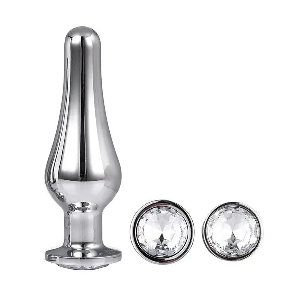 Gleaming Butt Plug Set Silver - Rapture Works