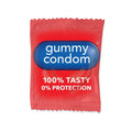 Strawberry Gummy Condoms – Fun & Tasty 10-Pack Foil Wrapped Treats