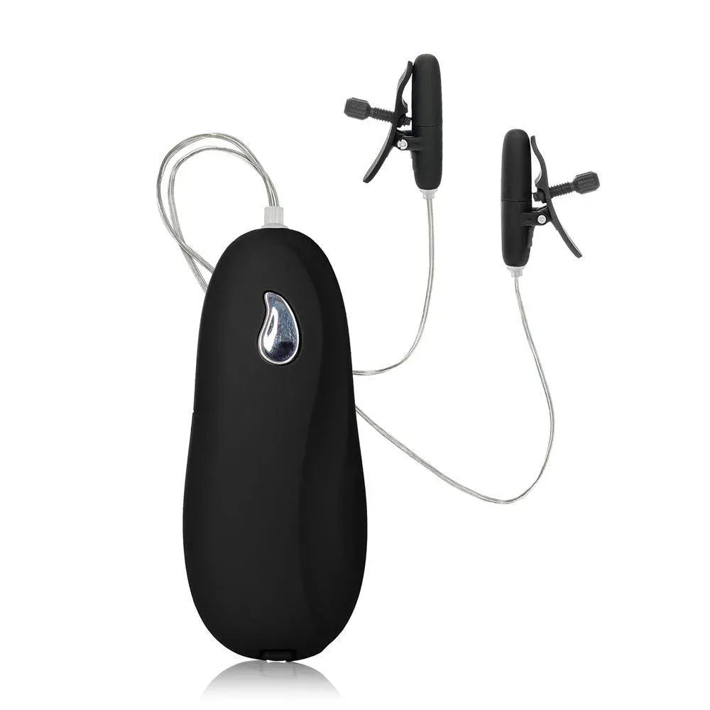 Heated Vibrating Nipple Teasers Black - Rapture Works