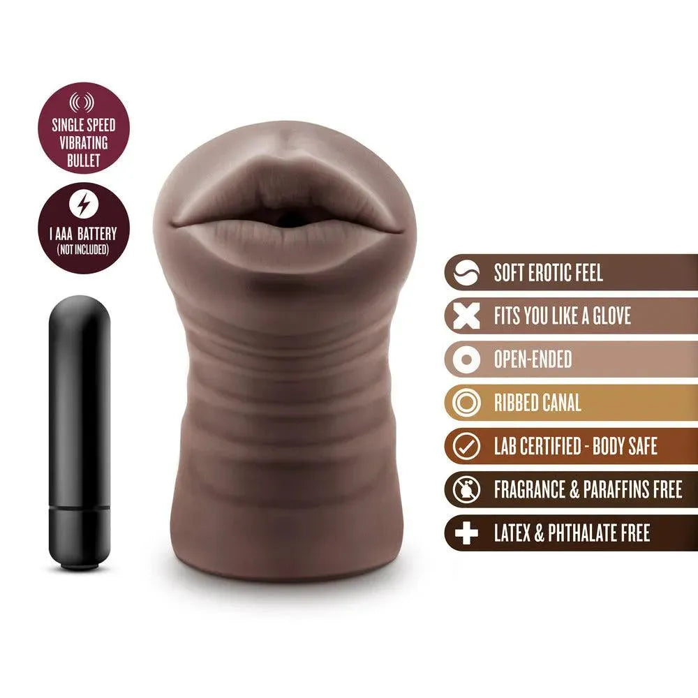 Hot Chocolate Heather Mouth Vibrating Masturbator - Rapture Works