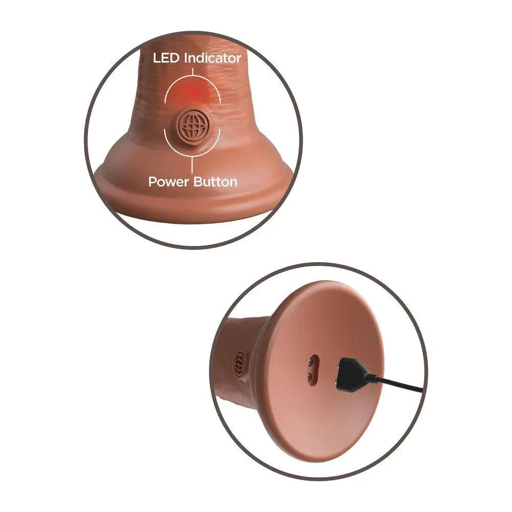 King Cock Elite 6 Inch Dual Density Vibrating Cock Flesh Pink - Rapture Works