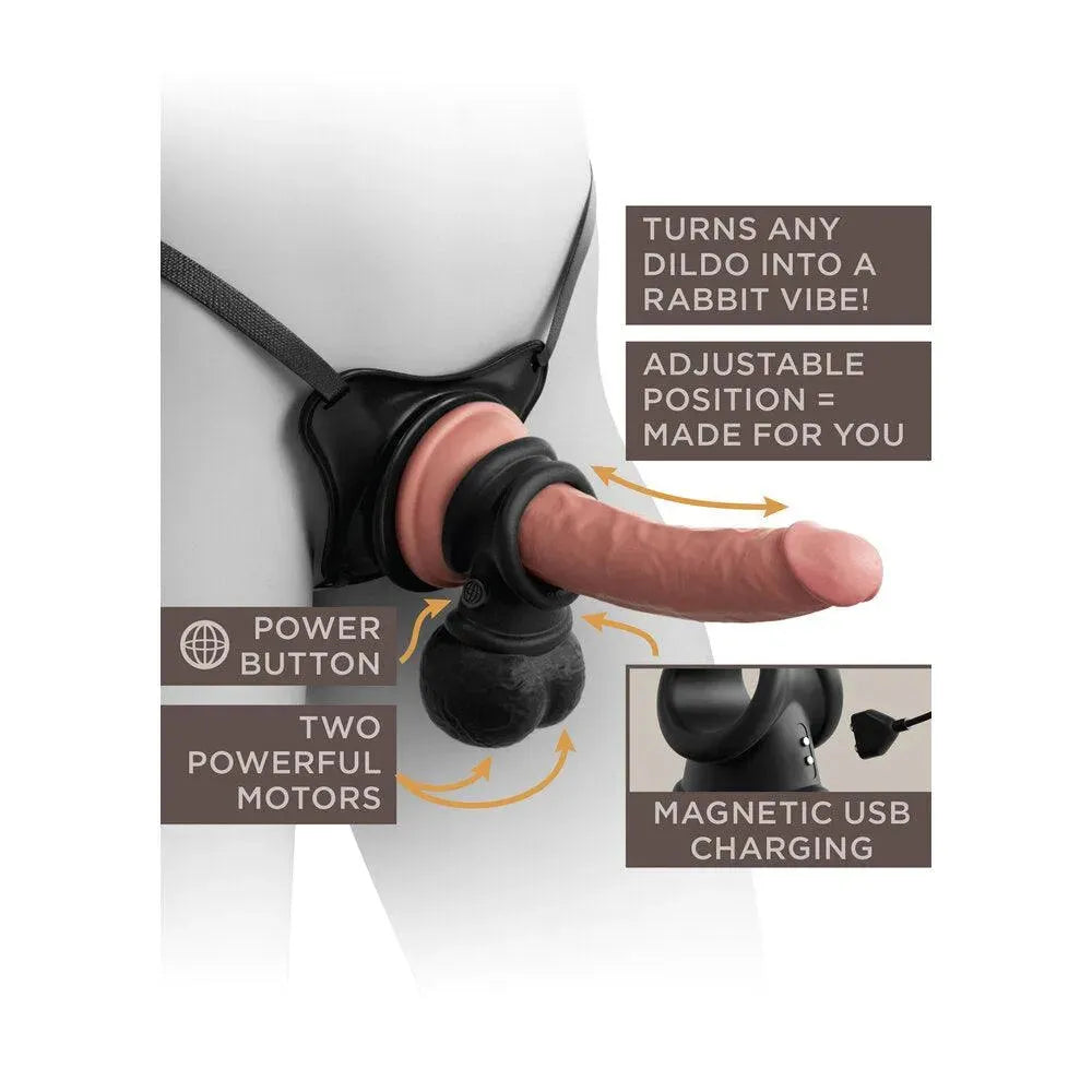 King Cock The Crown Jewels Weighted Swinging Vibrating Balls - Rapture Works