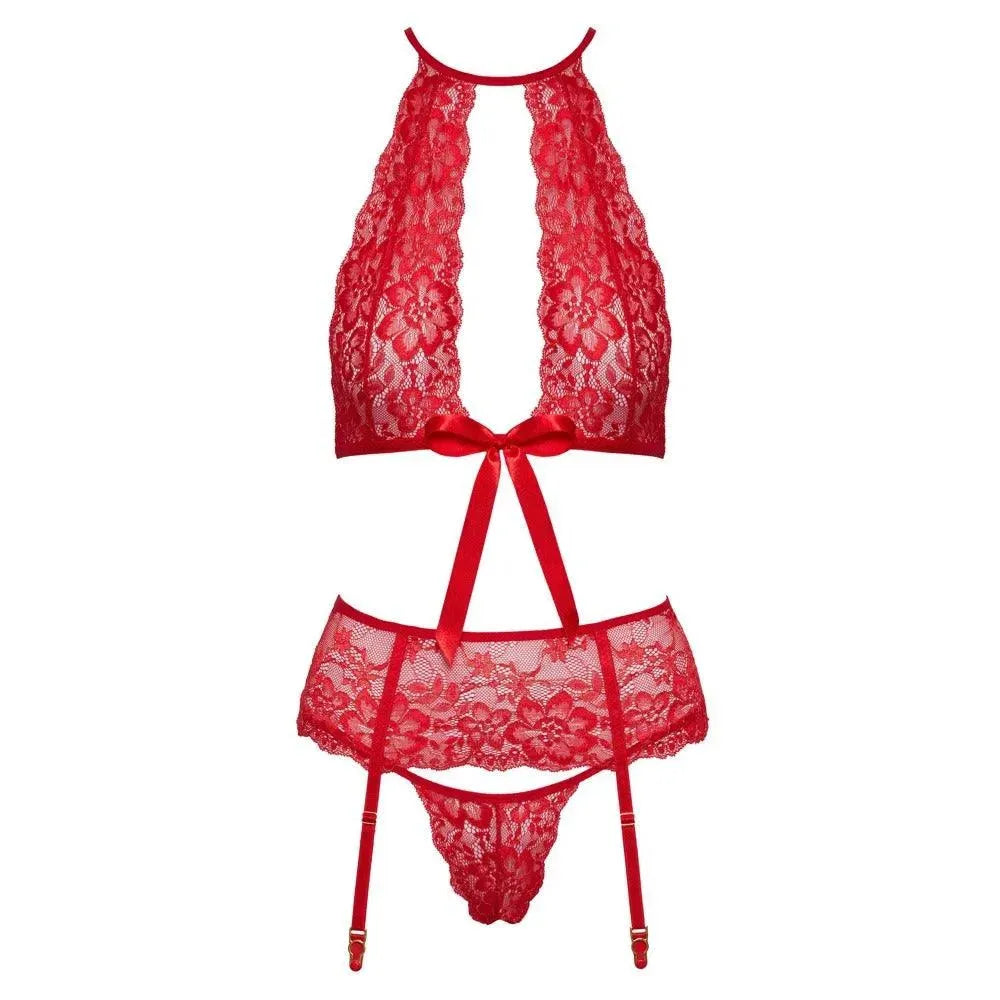 Kissable Halterneck Set Red - Rapture Works