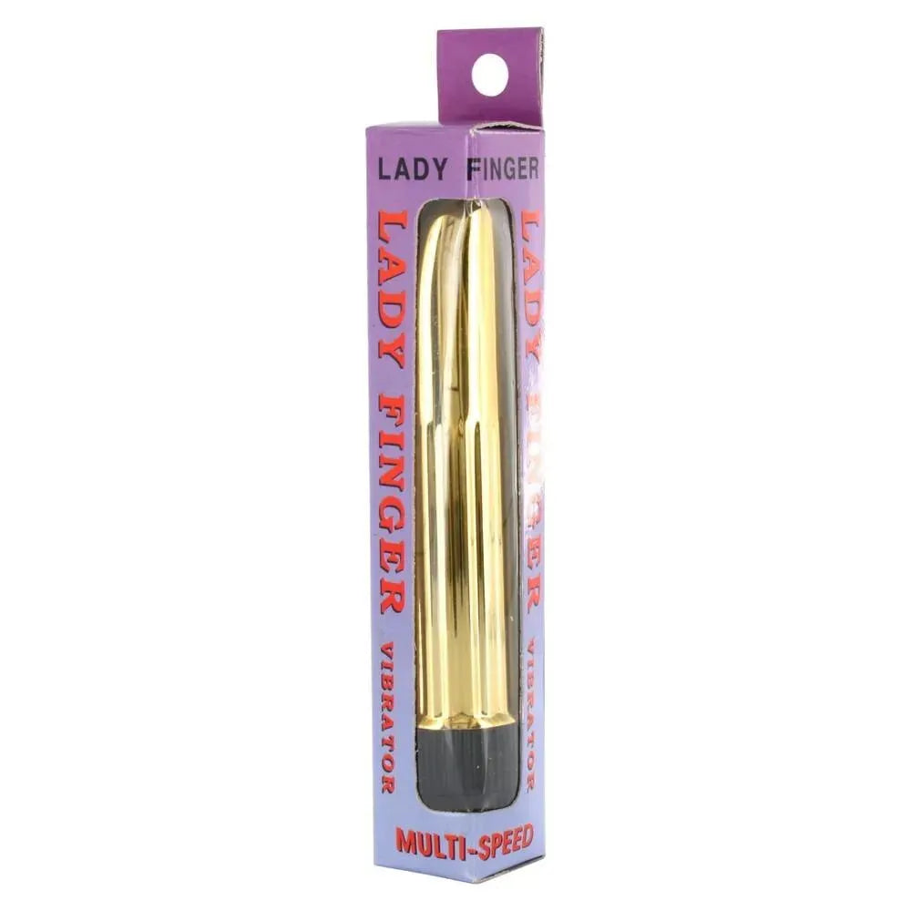 Lady Finger Mini Vibrator Gold - Rapture Works