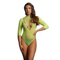 Le Desir Bliss Teddy – Green Fishnet Body with V-neck & Keyhole Back – UK Size 6-14