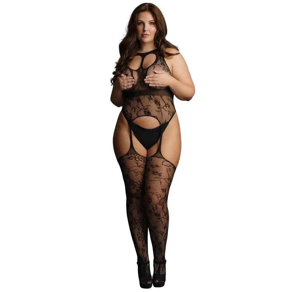 Le Desir Lace Suspender Bodystocking UK 14 to 20 - Rapture Works