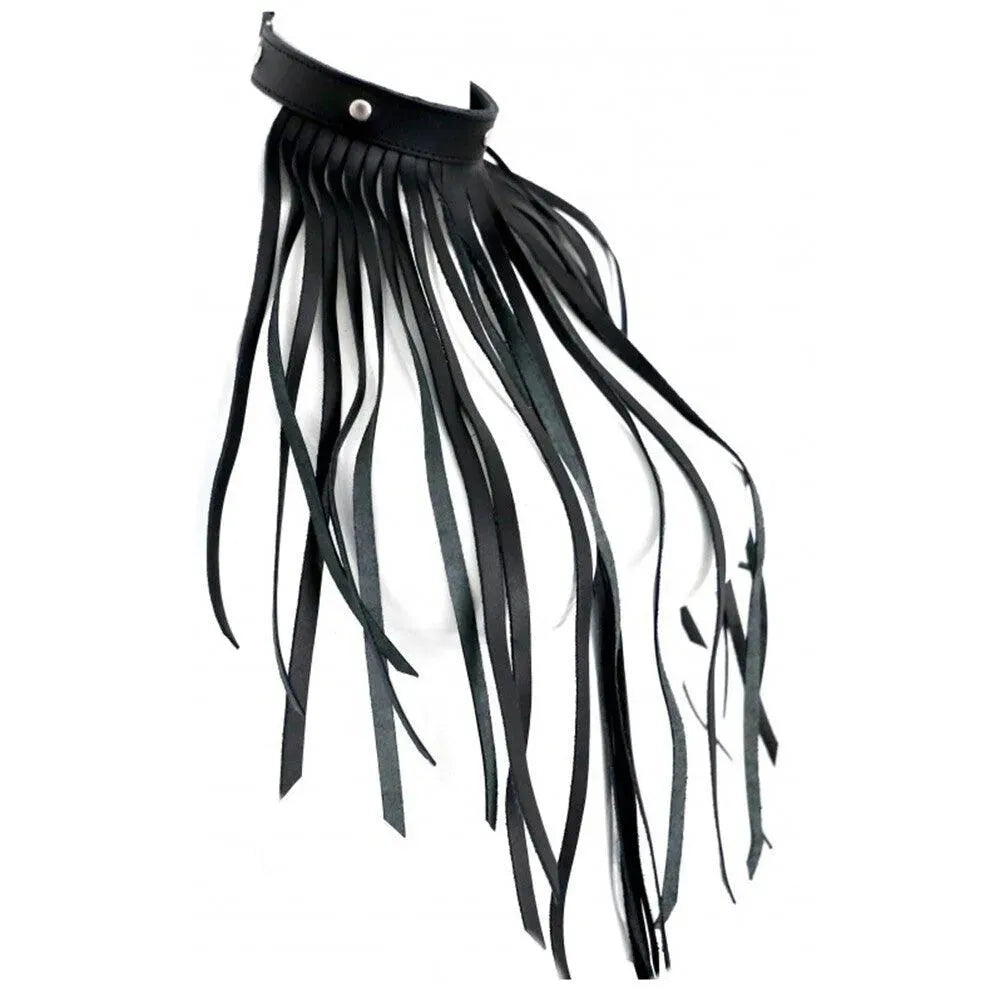 Leather Fringe Necklace Collar - Rapture Works