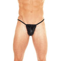 LEATHER POUCH BRIEF - BLACK