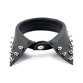 LEATHER SHIRT COLLAR WITH POINTED STUDS