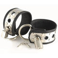 LEATHER CUFFS WITH PADLOCK