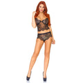 LACE CAMI AND CHEEKY BOYSHORTS - BLACK