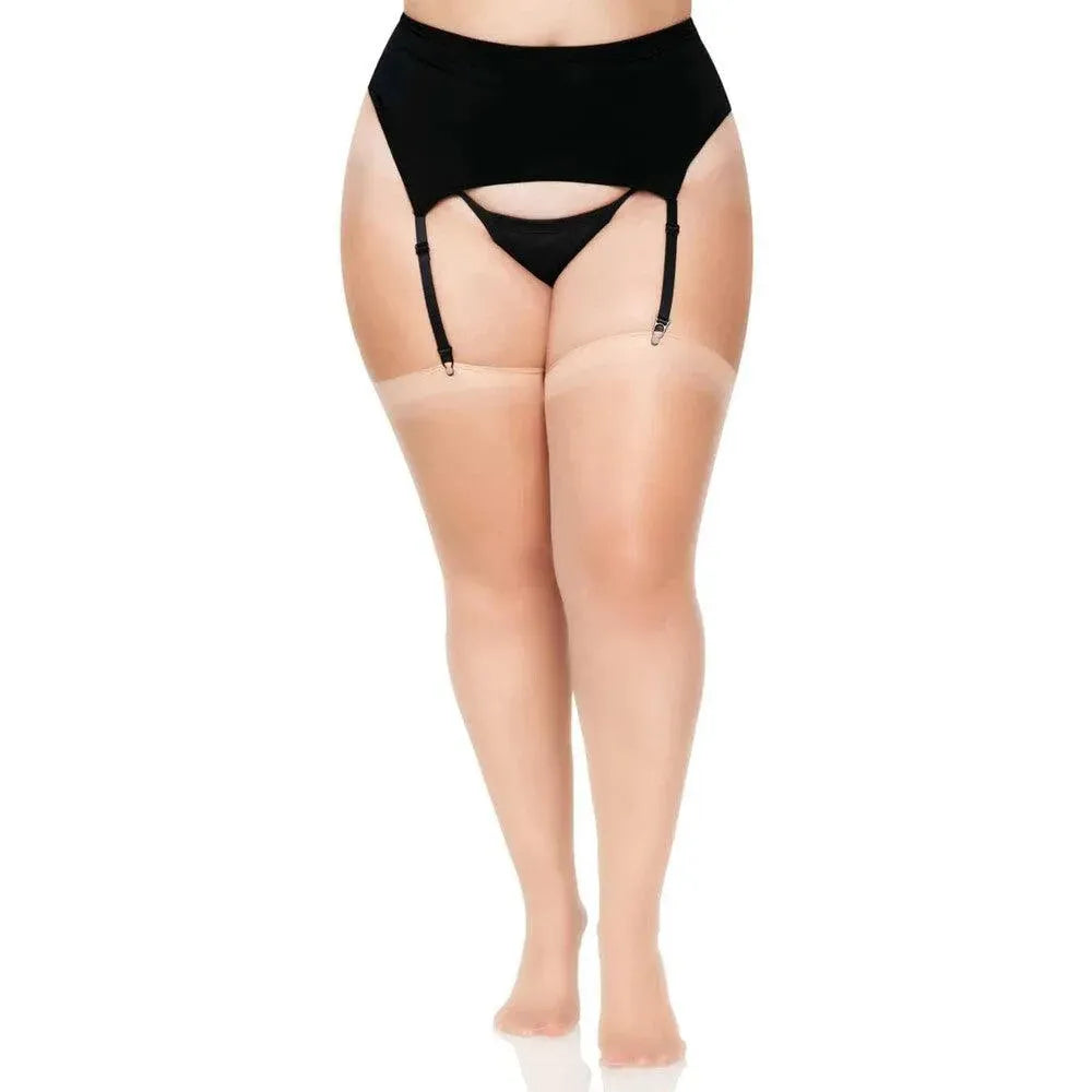 Leg Avenue Plus Size Sheer Stockings Nude UK 16 to 18 - Rapture Works