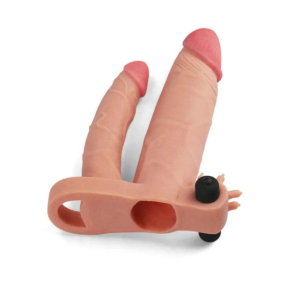 Lovetoy 1 Inch Vibrating Double Pleasure Extender - Rapture Works