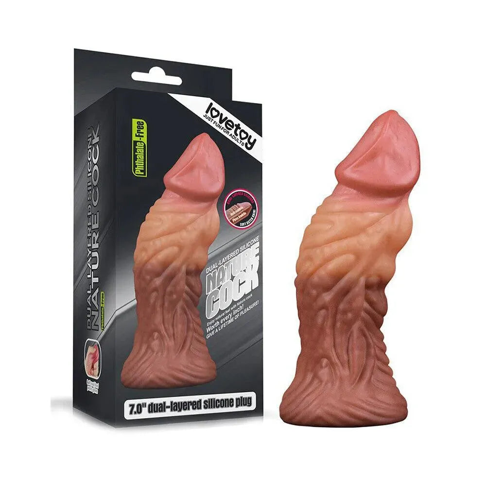 Lovetoy 7 Inch Dual Layered Silicone Cock - Rapture Works