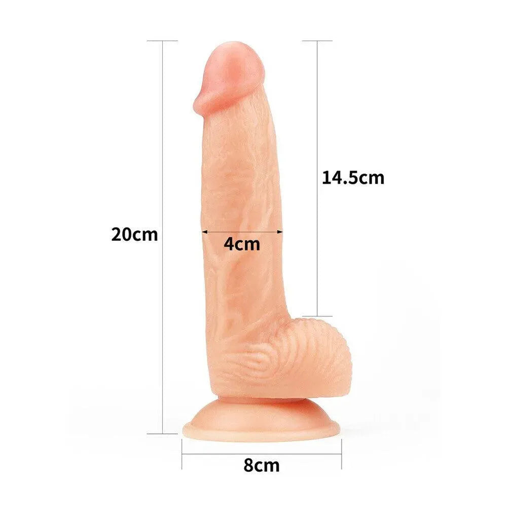 Lovetoy 8 Inch The Ultra Soft Dude Dildo - Rapture Works