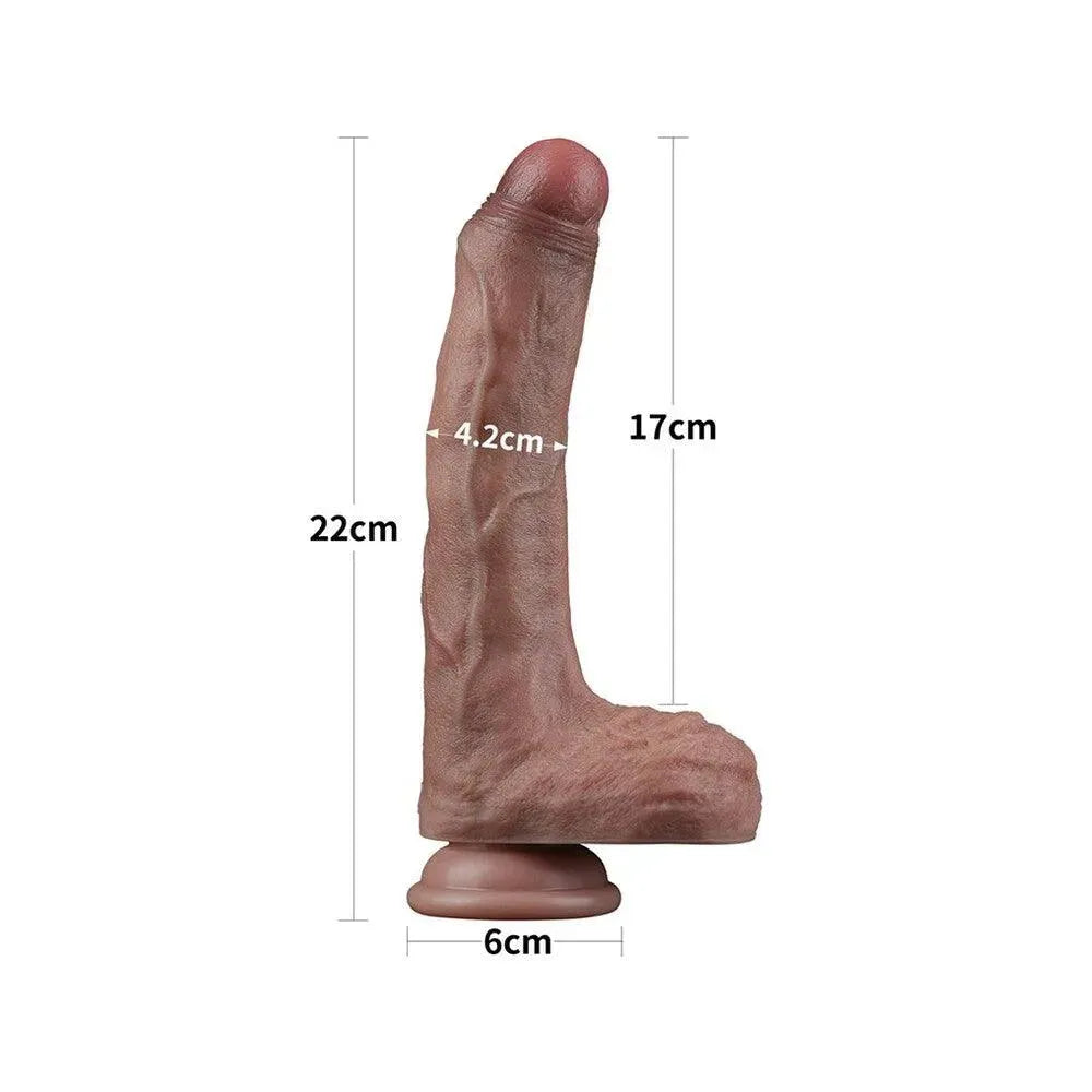 Lovetoy Dual Layered Silicone Dildo 8.5 Inches - Rapture Works