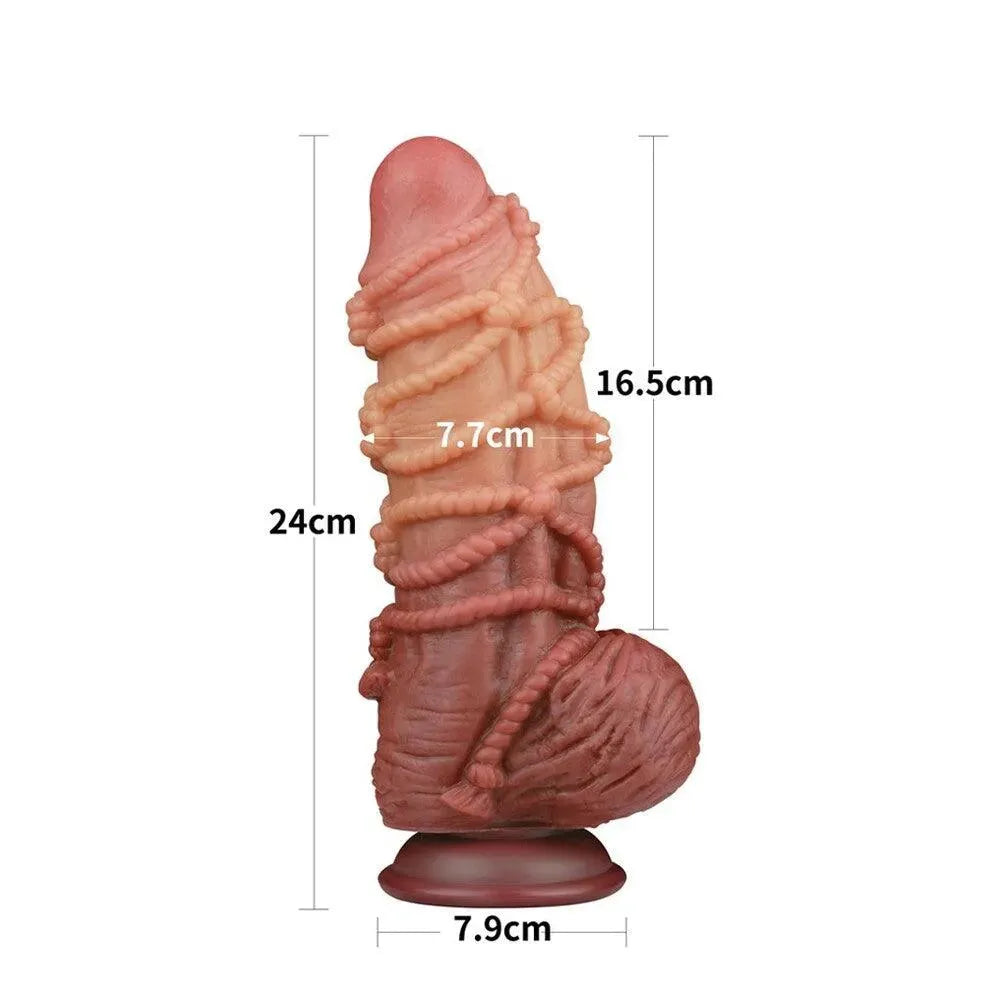 Lovetoy Extreme Dildo With Rope Pattern - Rapture Works