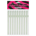 WILLY STRAWS PACK OF 9 GLOW IN THE DARK