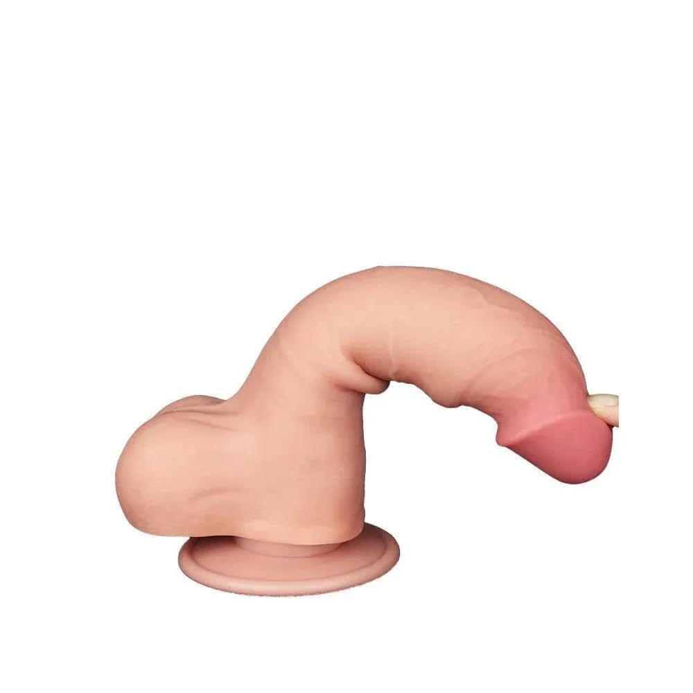 Lovetoy Sliding Easy Bend Skin Dildo 8 Inch - Rapture Works