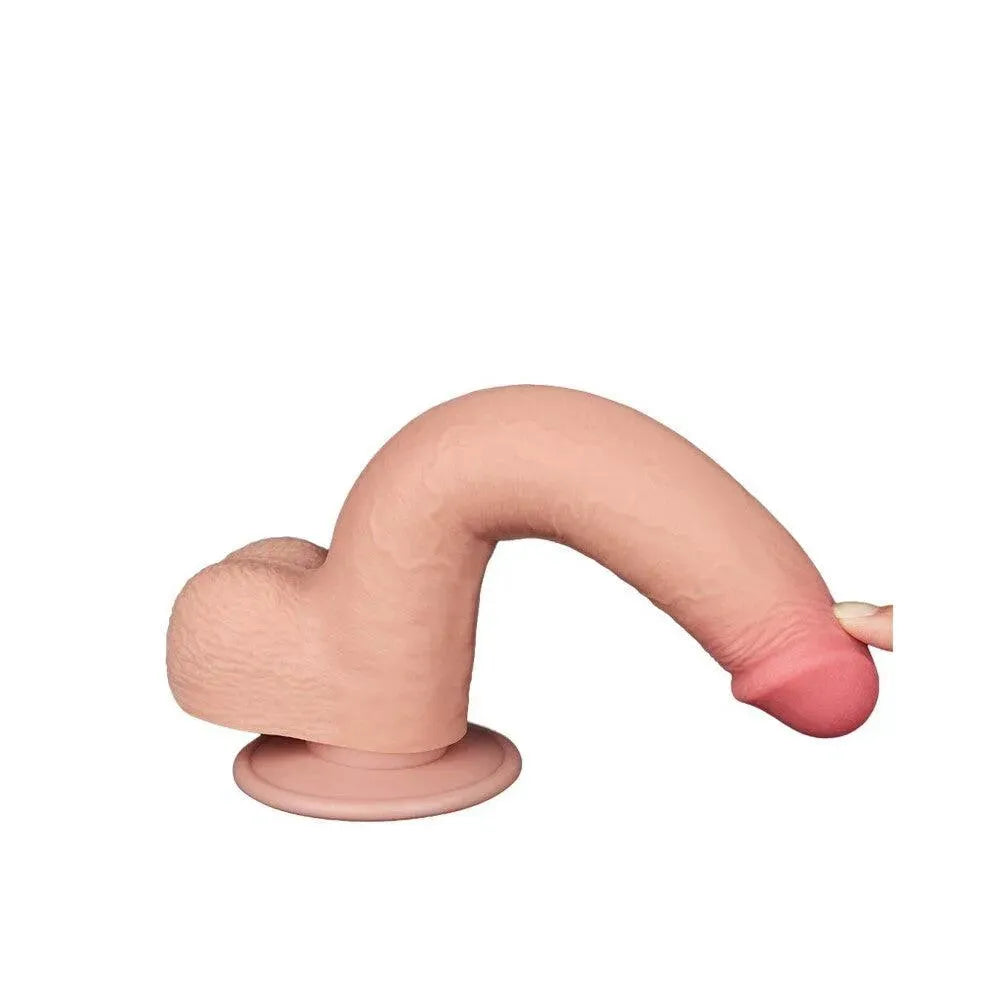 Lovetoy Sliding Easy Bend Skin Dildo 9 Inch - Rapture Works