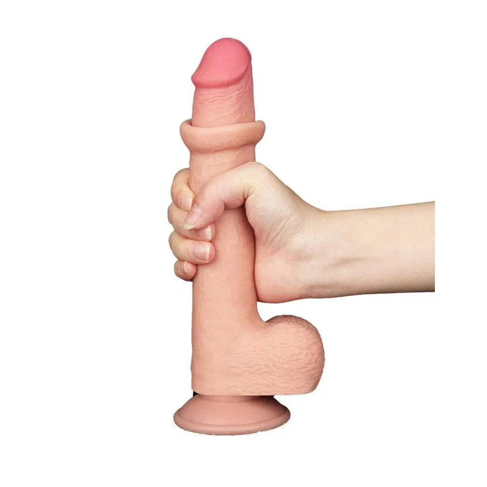 Lovetoy Sliding Easy Bend Skin Dildo 9 Inch - Rapture Works