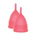 2 LARGE MENSTRUAL CUPS