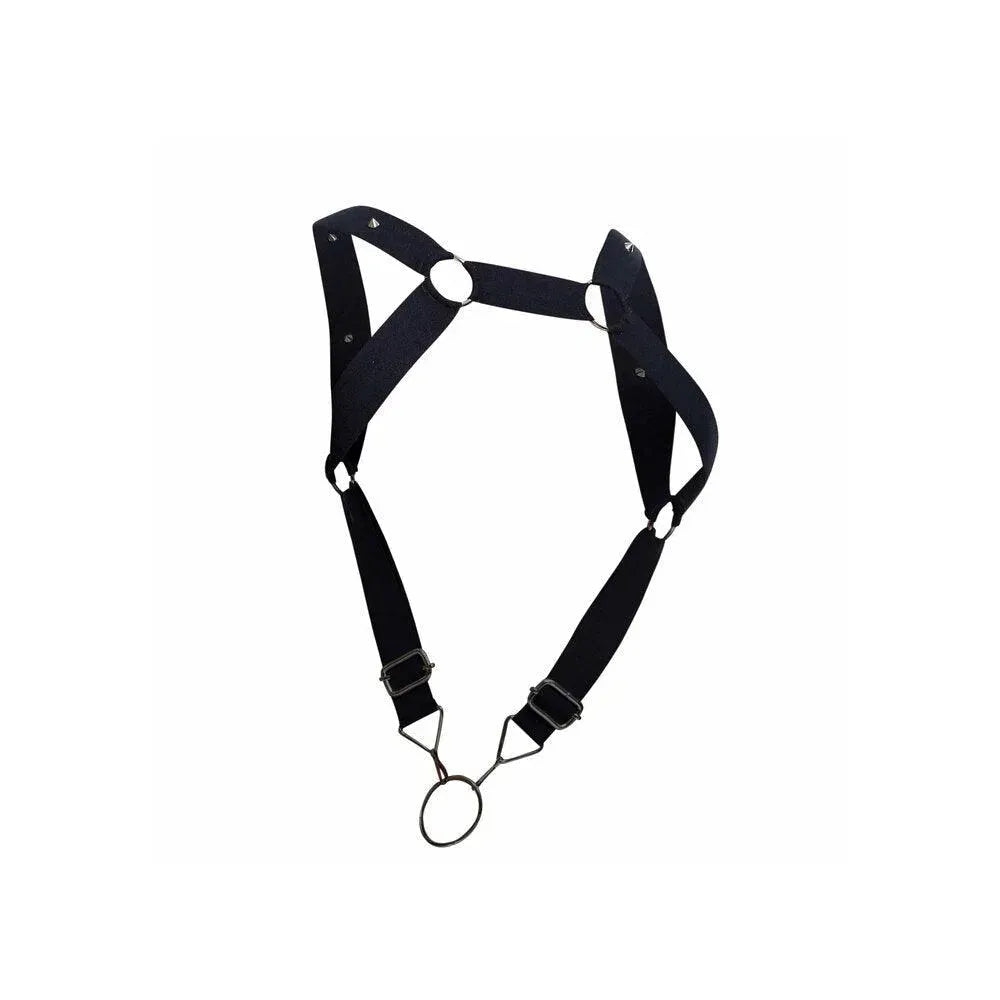 Male Basics Dngeon Straight Back Harness With Cockring - Rapture Works