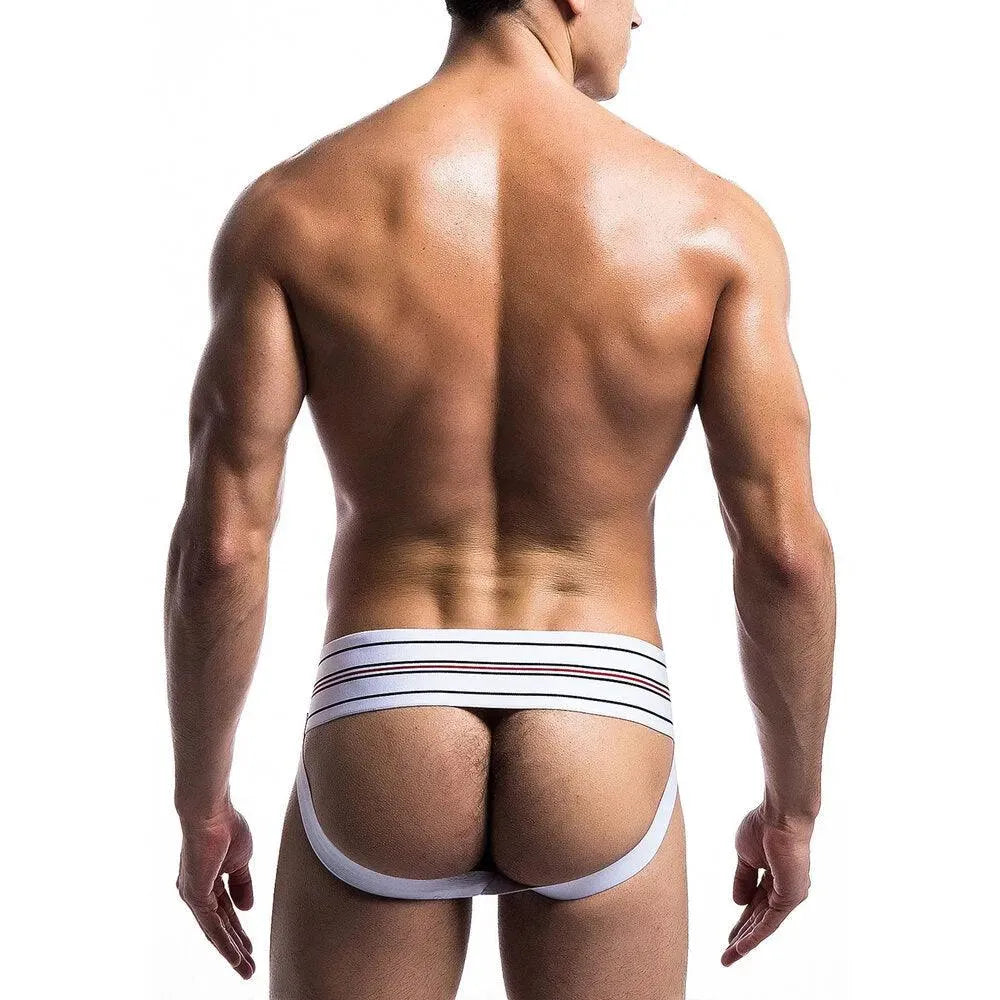Male Basics Fetish Classic Wide Jock Strap White - Rapture Works