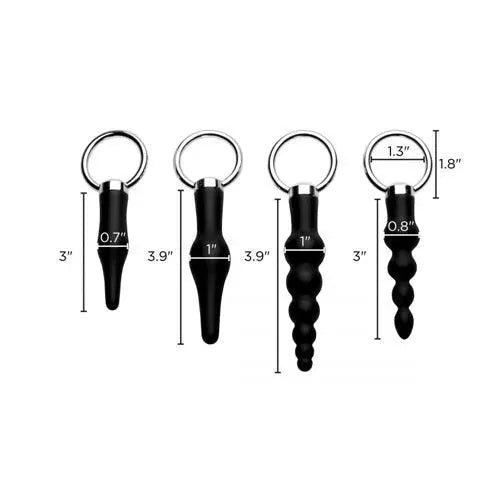 Master Series 4 Piece Silicone Anal Ringed Rimmer Set - Rapture Works