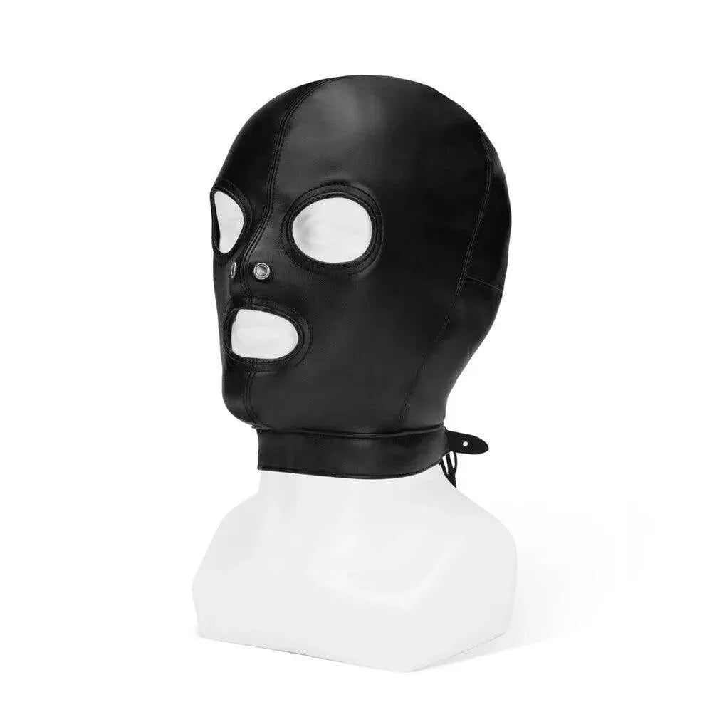 Me You Us Black Hood With Eyes Nose Mouth - Rapture Works