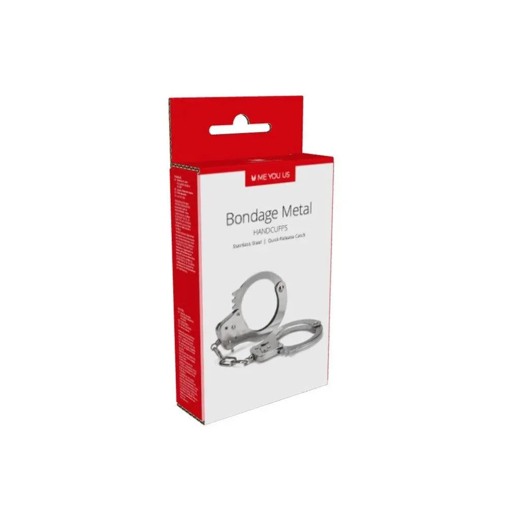 Me You Us Premium Heavy Duty Metal Bondage Handcuffs - Rapture Works