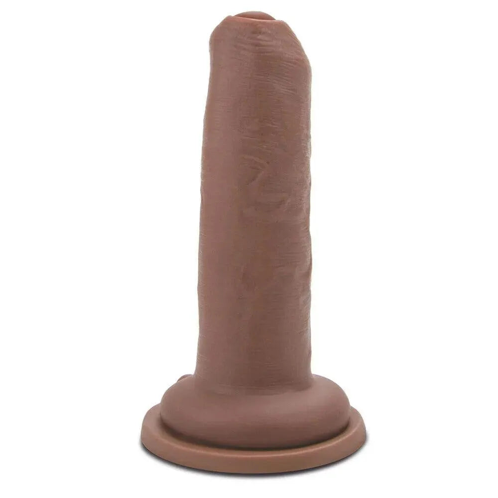 Me You Us Uncut Ultra Cock 6 Inch Dildo Flesh Brown - Rapture Works