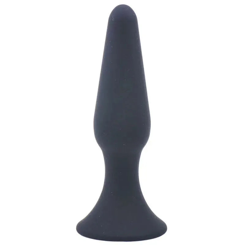 Medium Classic Black Silicone Butt Plug - Rapture Works