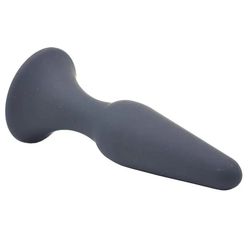 Medium Classic Black Silicone Butt Plug - Rapture Works