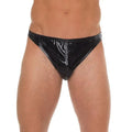 AMORABLE PATENT LOOK THONG - BLACK
