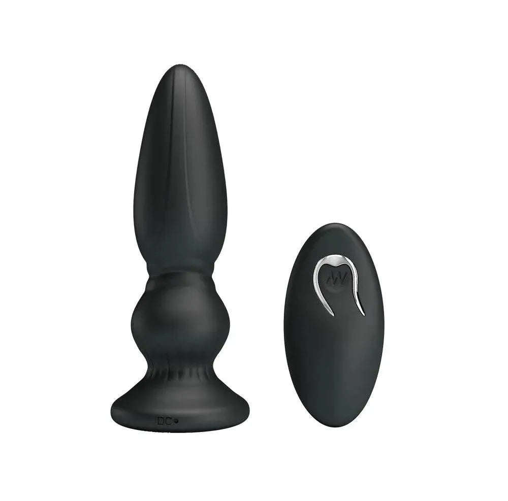 Mr Play Powerful Vibrating Anal Plug - Black - Rapture Works