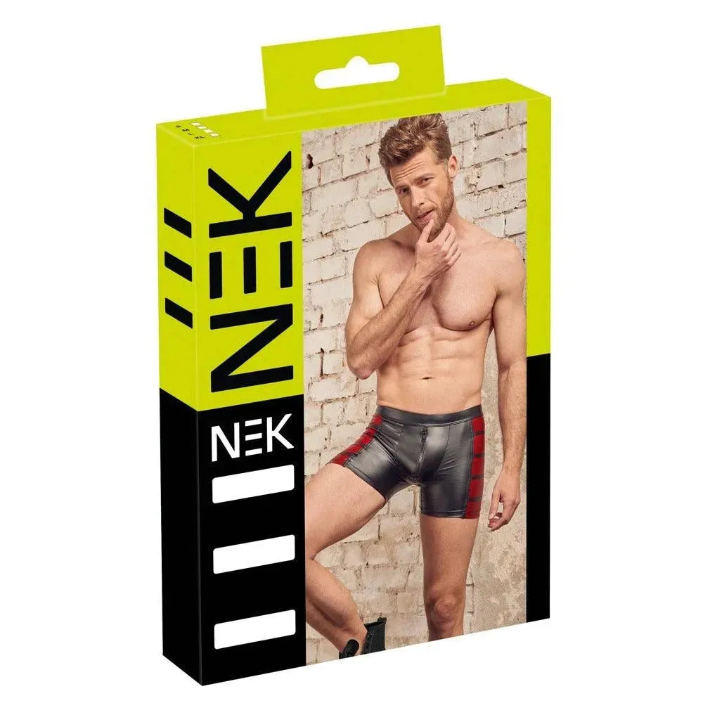 NEK Matte Look Pants In Black and Red - Rapture Works