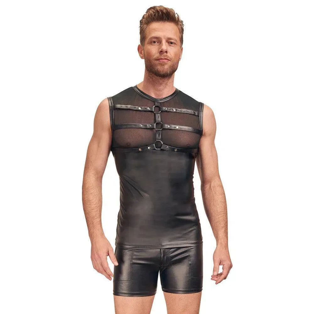 NEK Matte Look Shirt With Chest Harness Black - Rapture Works