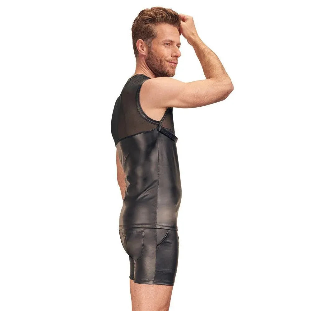 NEK Matte Look Shirt With Chest Harness Black - Rapture Works