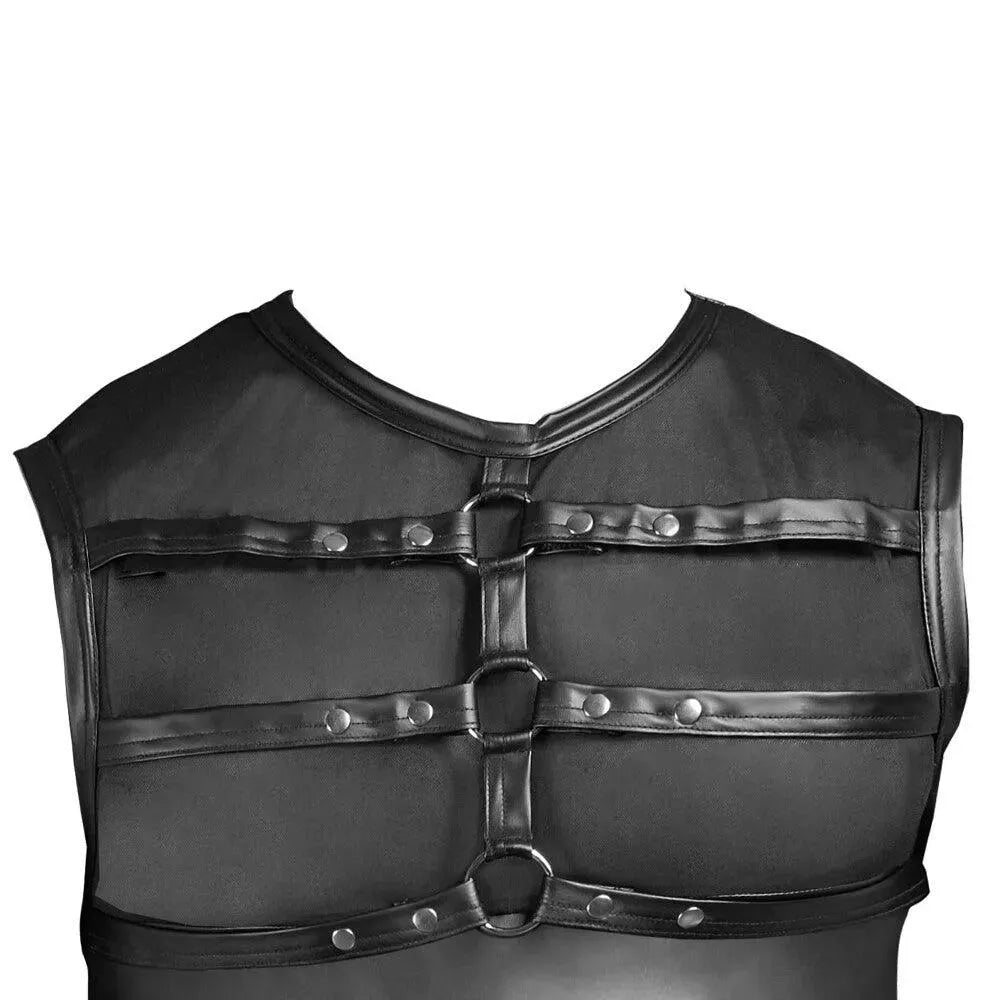 NEK Matte Look Shirt With Chest Harness Black - Rapture Works