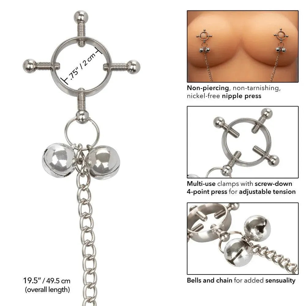 Nipple Grips 4 Point Nipple Press With Bells - Rapture Works