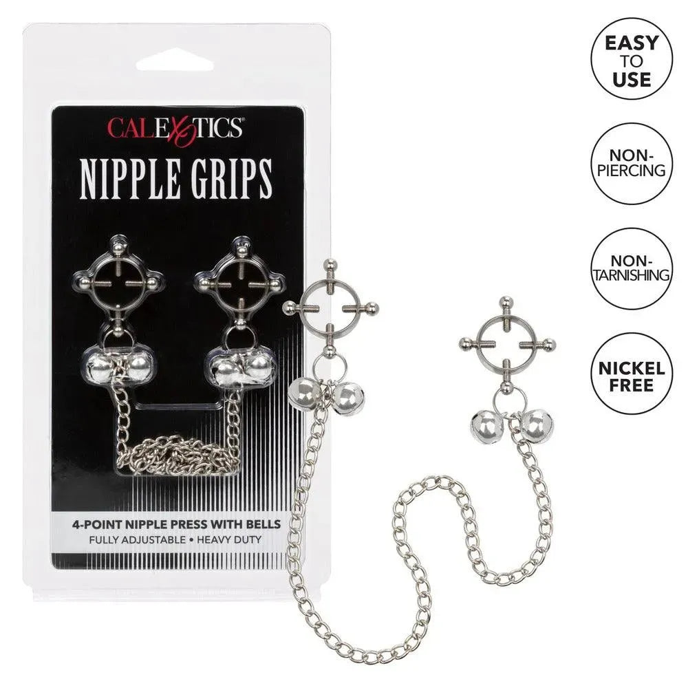 Nipple Grips 4 Point Nipple Press With Bells - Rapture Works