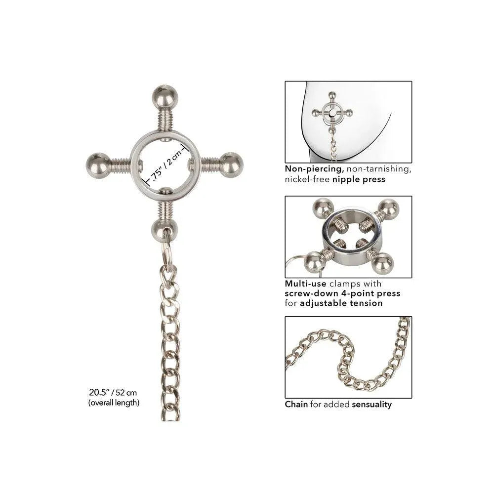 Nipple Grips 4 Point Nipple Press With Chain - Rapture Works