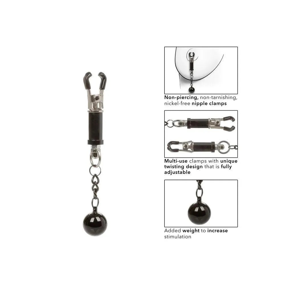 Nipple Grips Weighted Twist Nipple Clamps - Rapture Works
