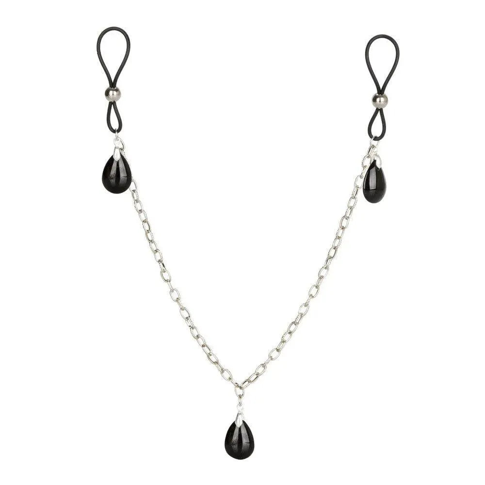 Nipple Play Non Piercing Nipple Chain Jewellery Onyx - Rapture Works