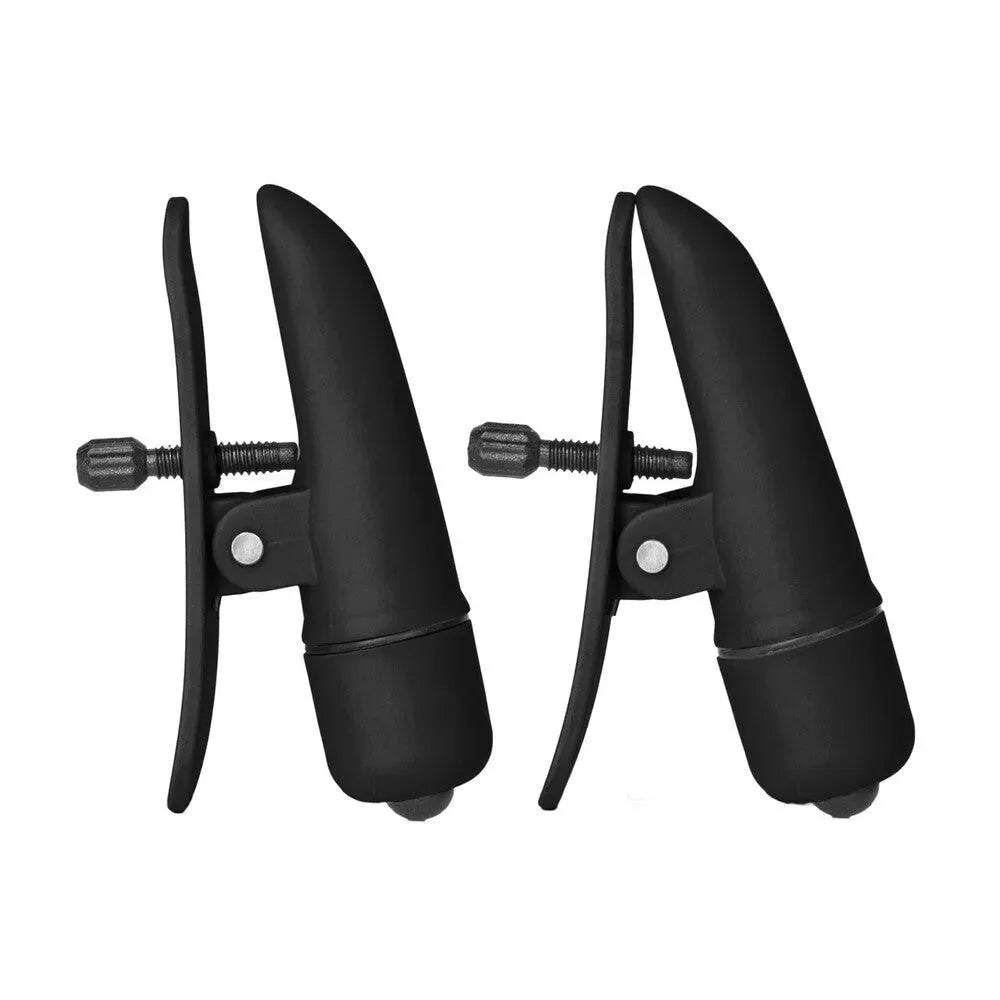 Nipplettes Vibrating Black Nipple Clamps - Rapture Works