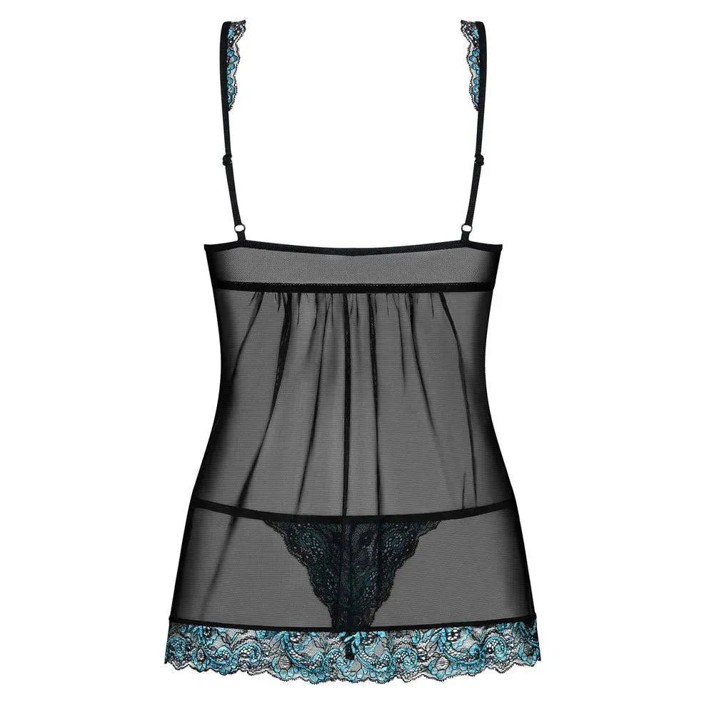 Obsessive Open Front Babydoll And String Black - Rapture Works